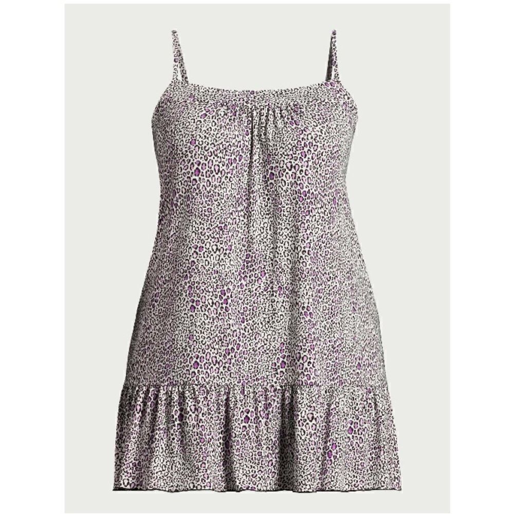 Women's Ruffle Hem Sleeveless Knit Chemise Lounge Pajama 2-Pack Size 2X - Picture 4 of 13